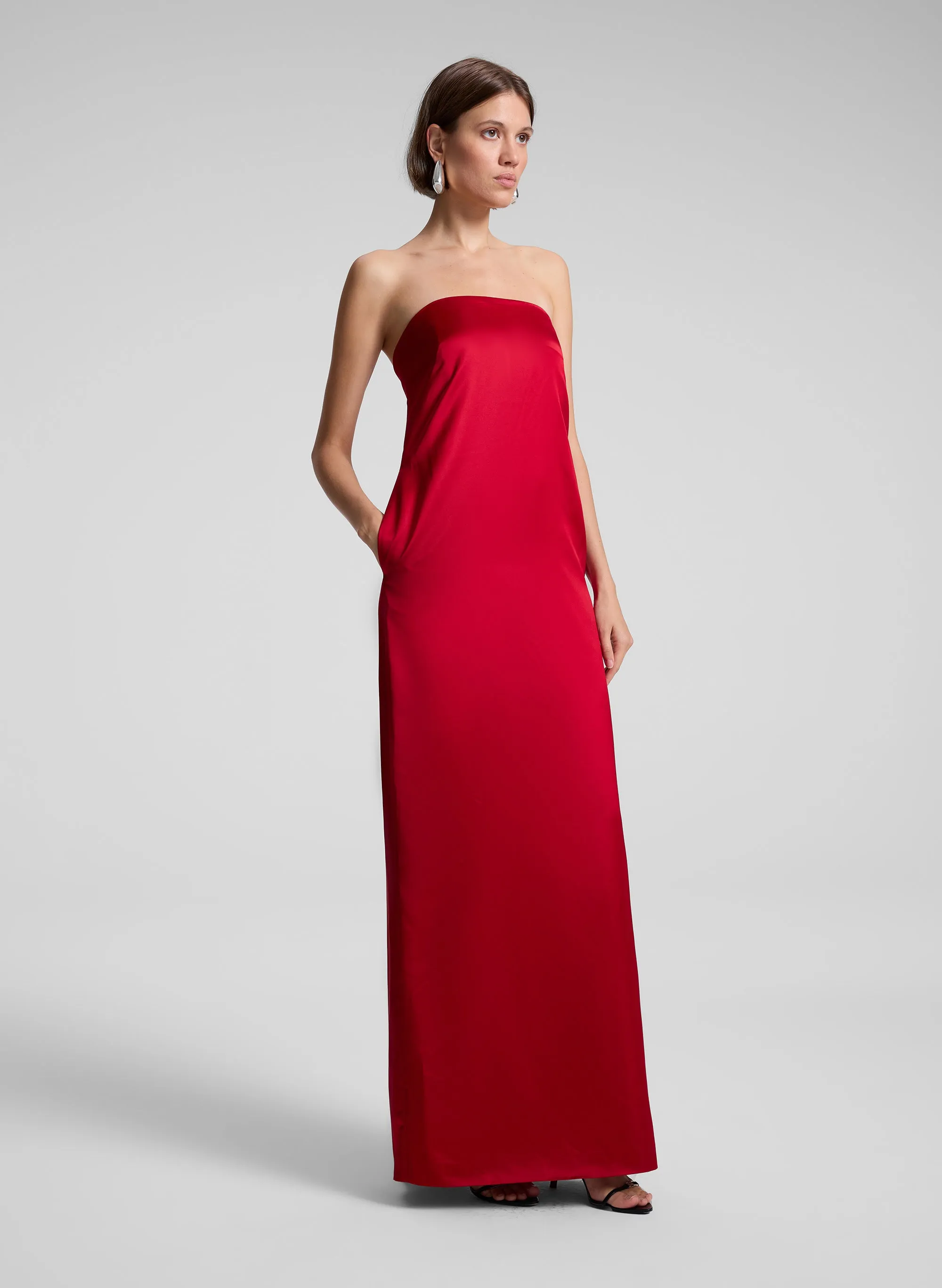 Ani Strapless Satin Gown