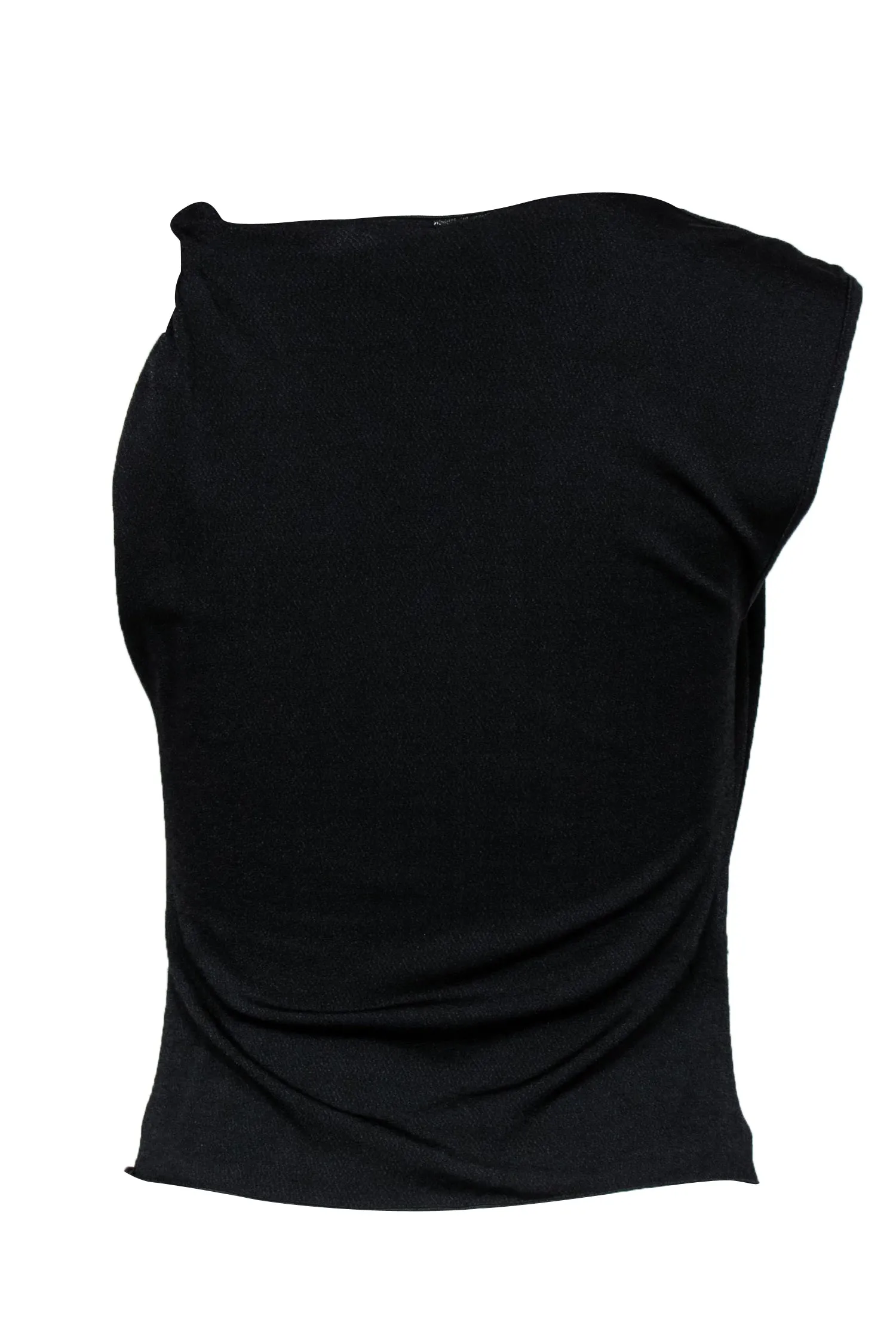 Armani Collezioni - Black Silky Twisted & Draped Tank Sz 6