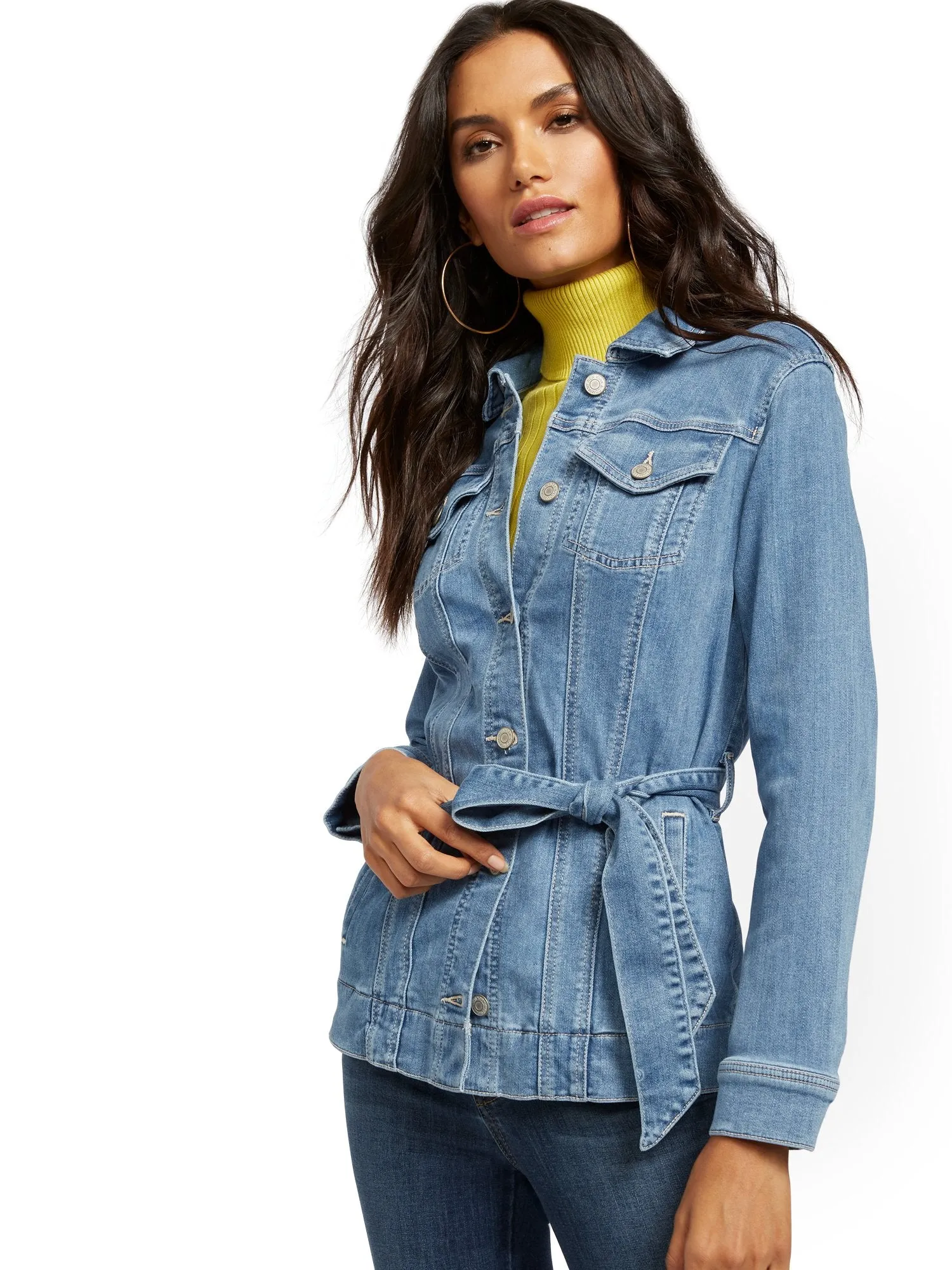 Belted Denim Jacket