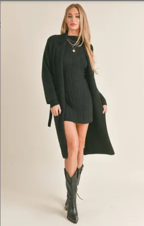 Belted Sweater Duster