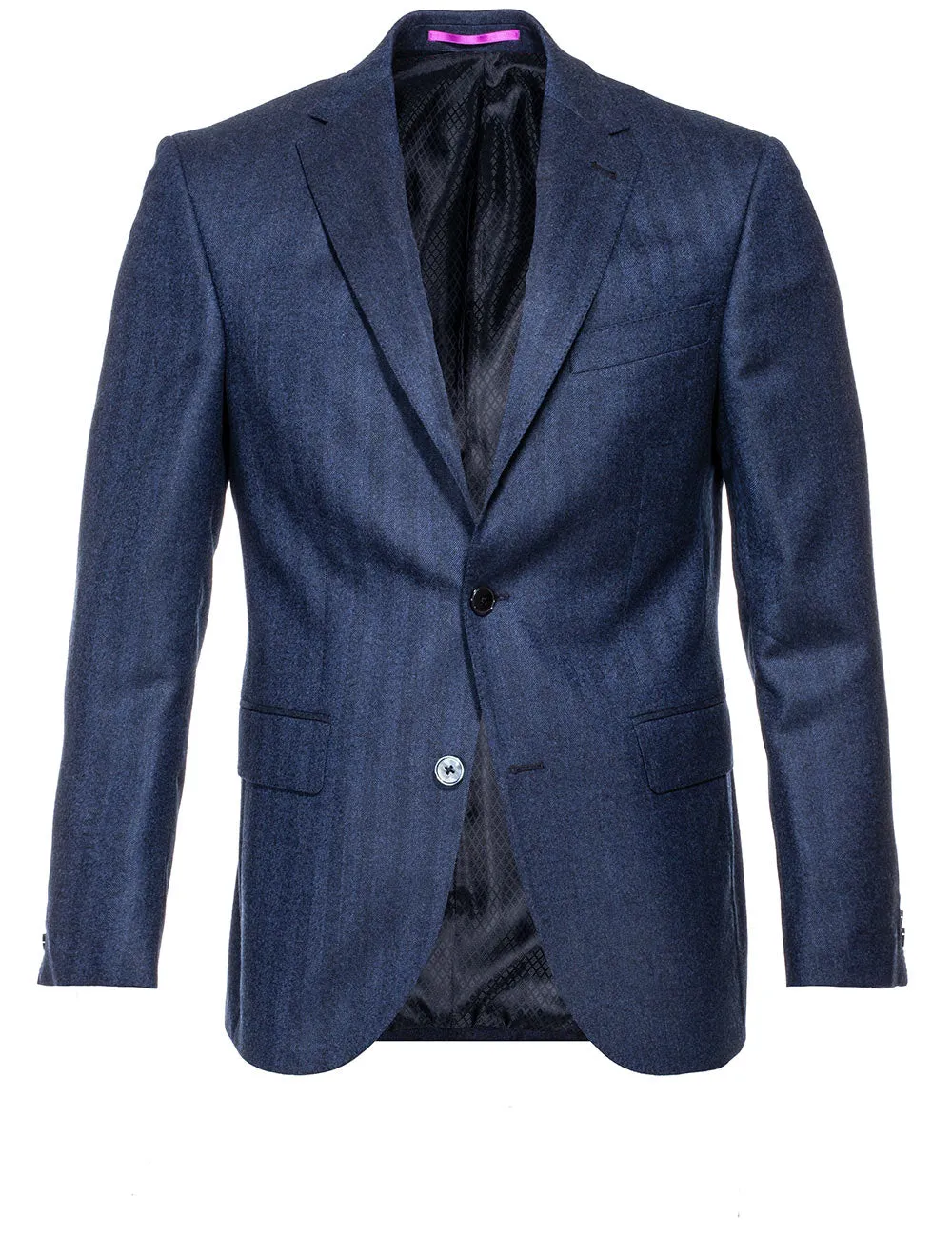 Blue Herringbone Blazer Blue