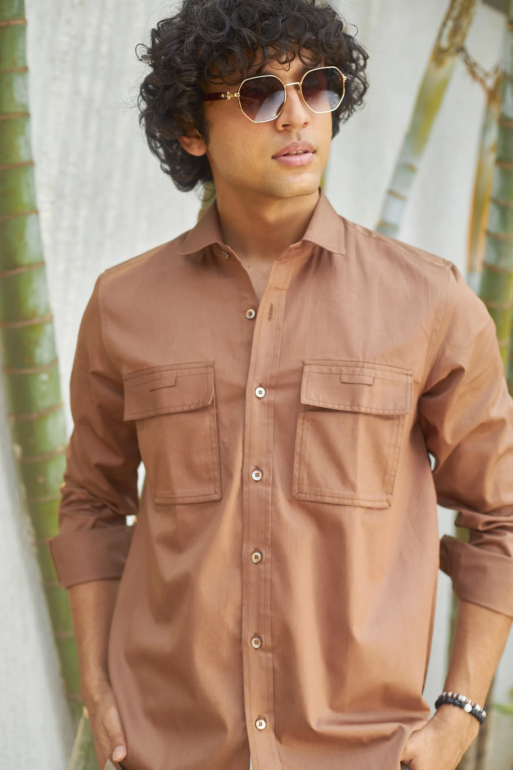 Brick Red Safari Shirt