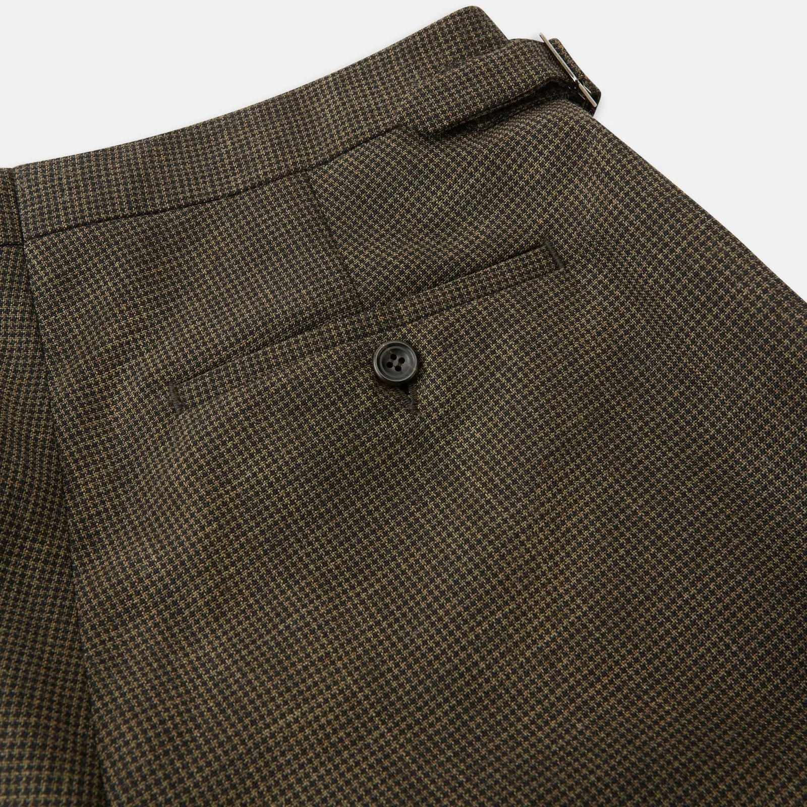 Brown Puppytooth Wool Jonathan Trousers