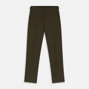 Brown Puppytooth Wool Jonathan Trousers