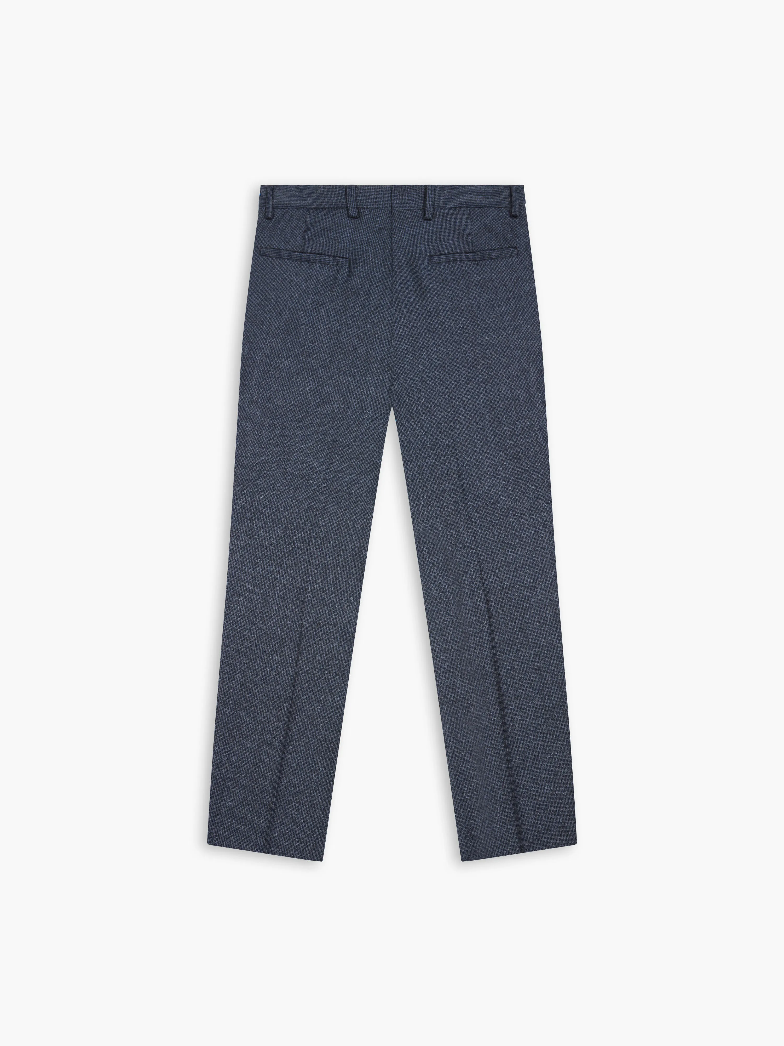 Charlton Wool Slim Blue Puppytooth Suit Trouser