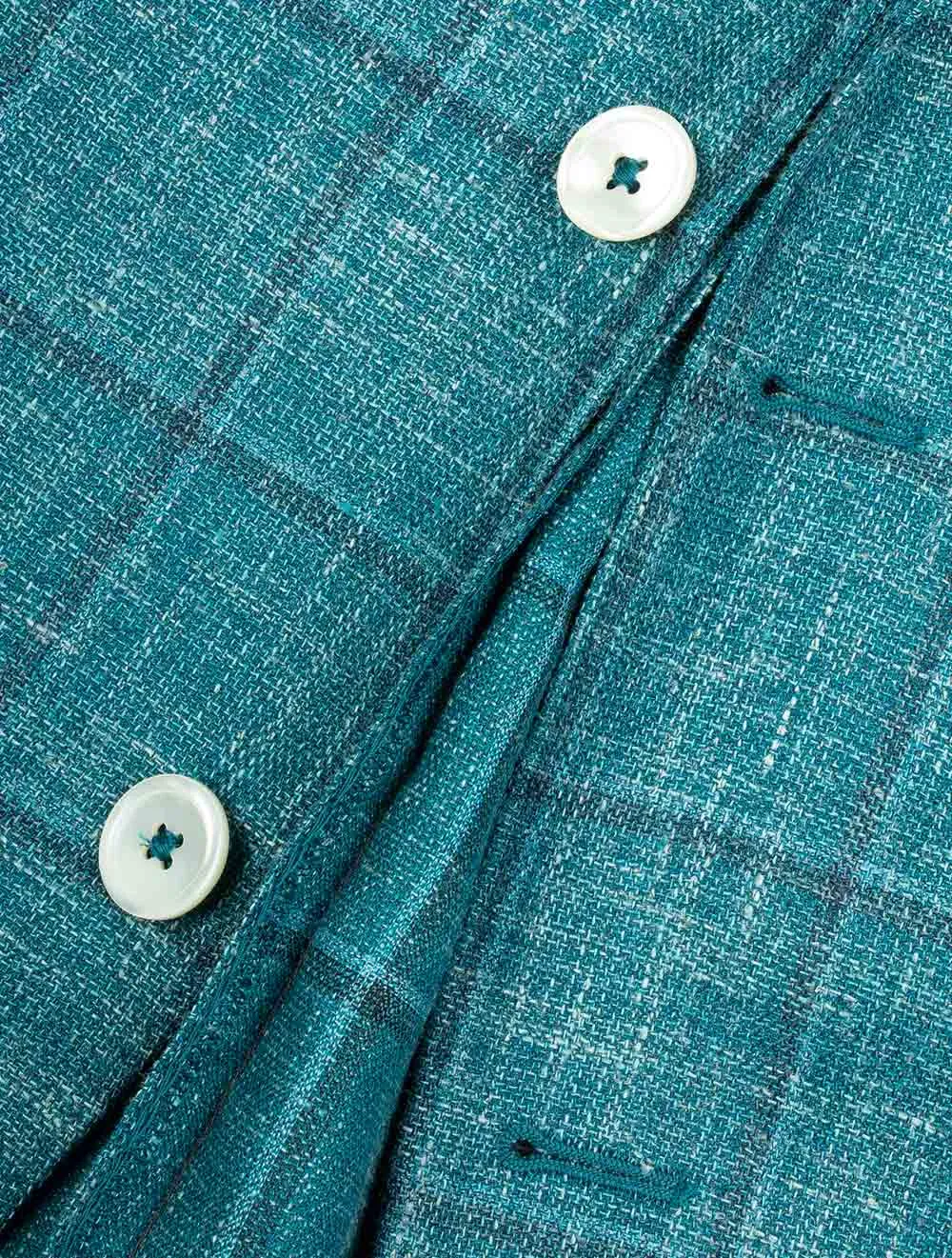 DelFino Check Jacket Aqua