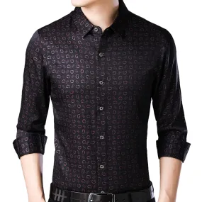 Dg Pattern Men Slim Fit Shirt