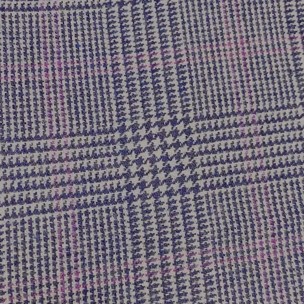 Ditsy Dogtooth Tartan Wool Mix Fabric