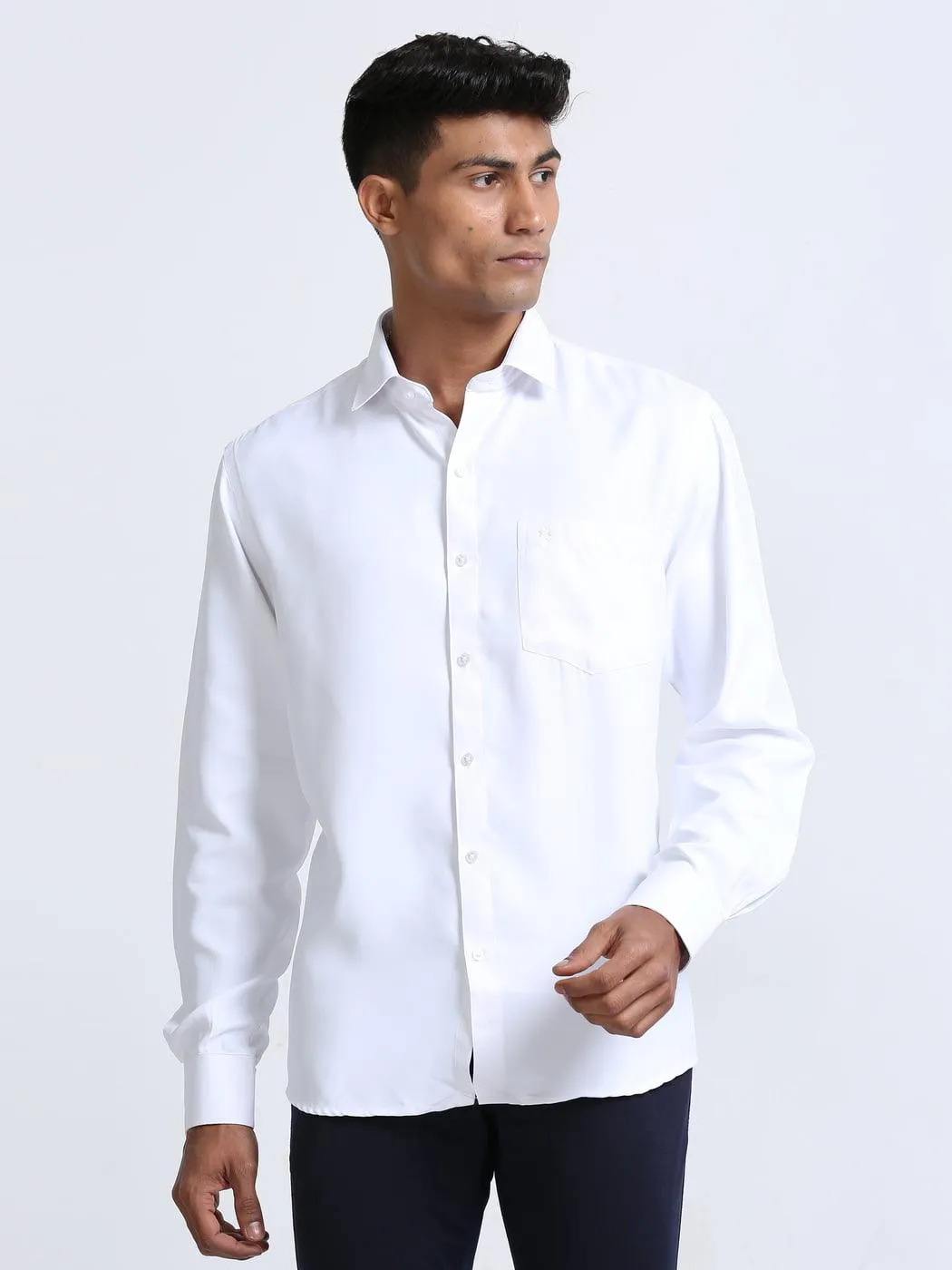 Economic Ginger White Shirt Full Sleeve