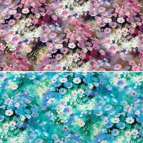 Elegant Gardens Viscose Twill Fabric