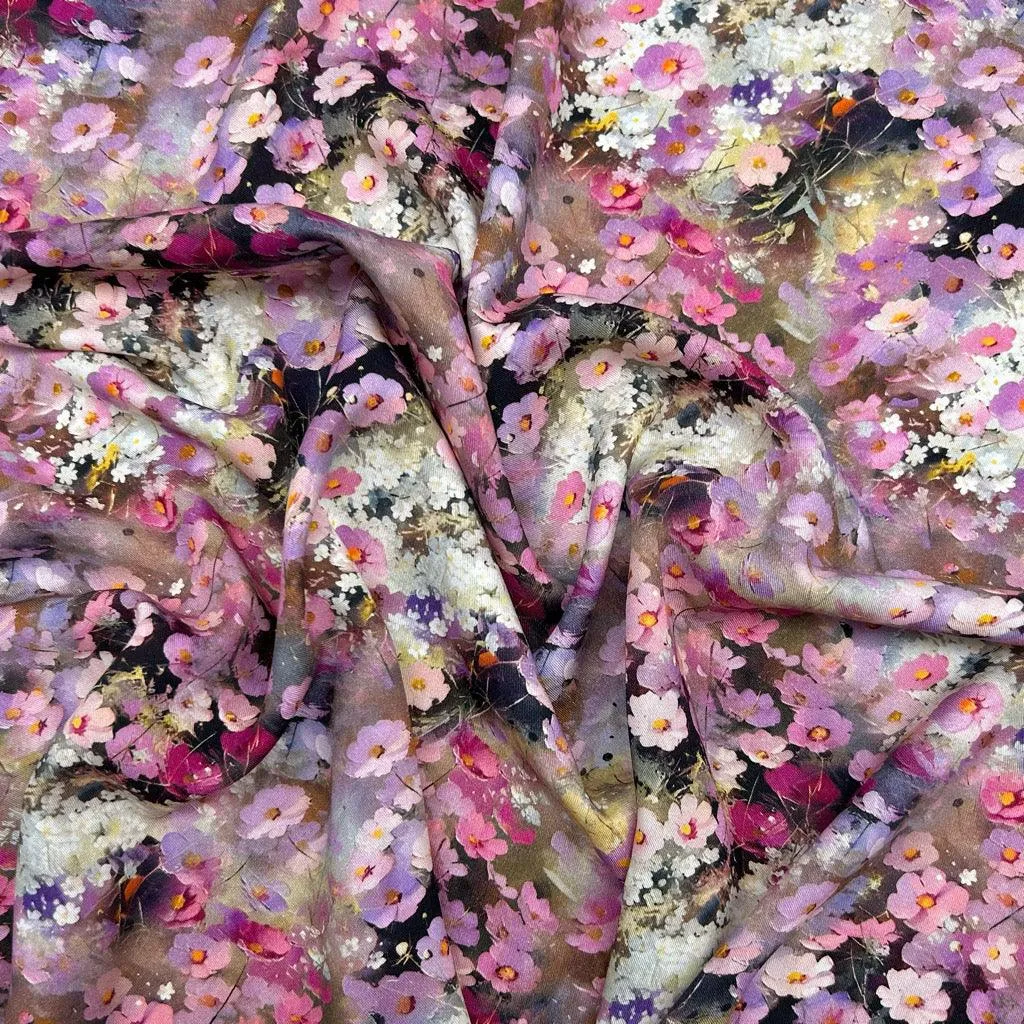 Elegant Gardens Viscose Twill Fabric