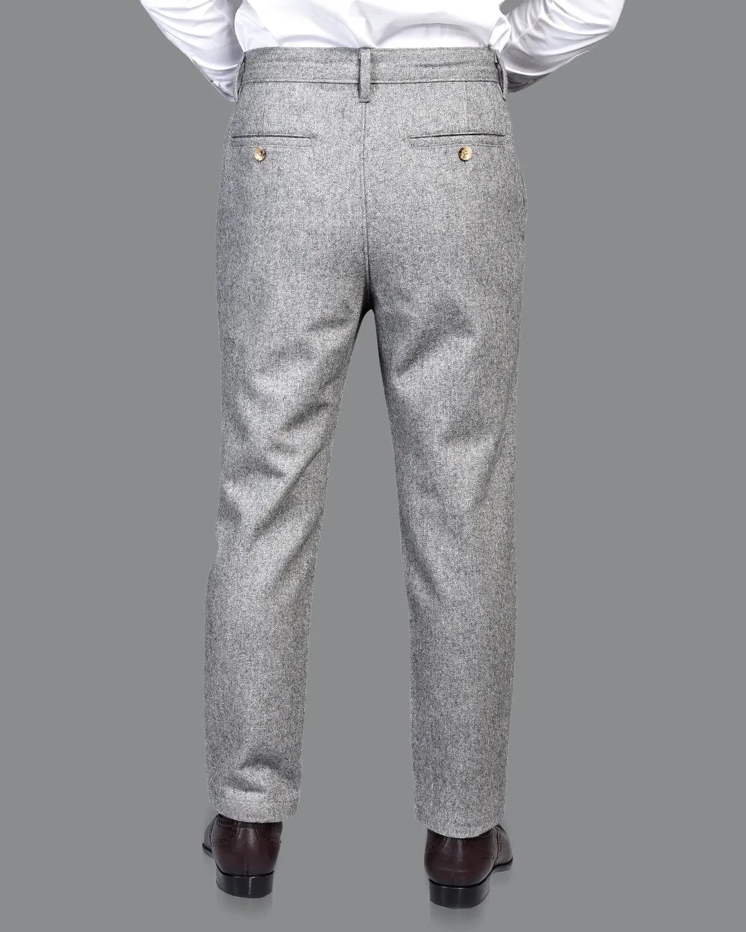 Grey Wool Winter Pant