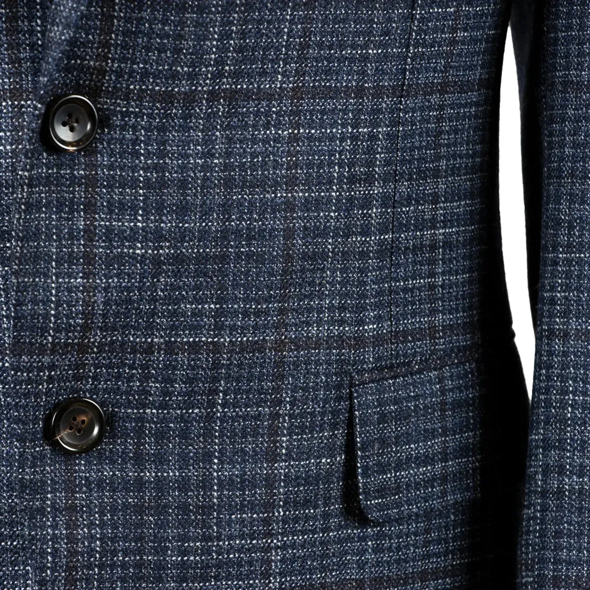 Italian Fine Navy Check Jacket