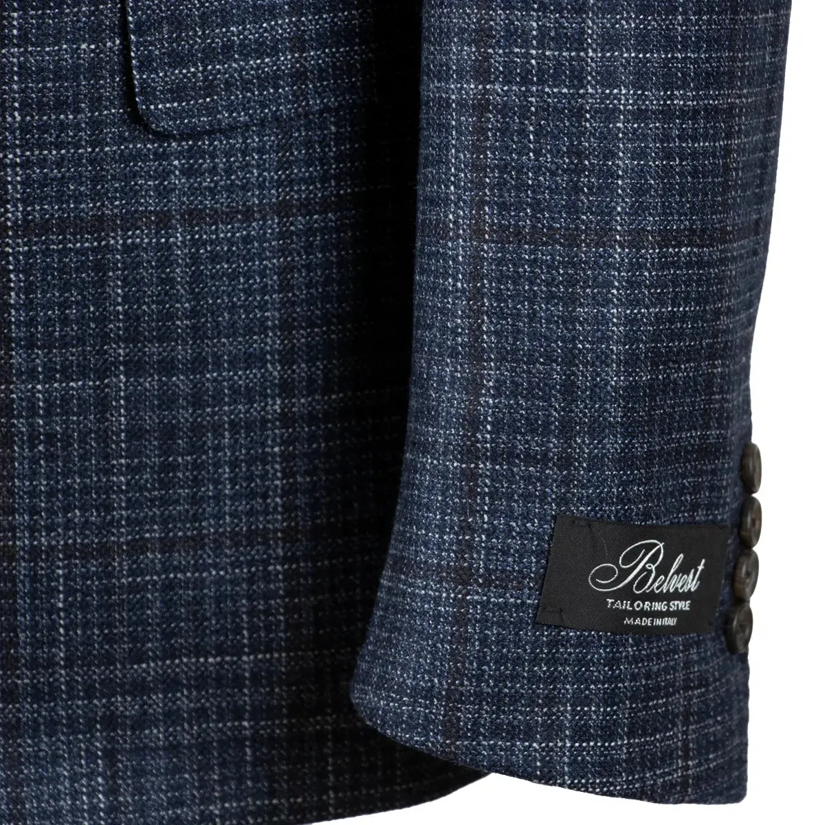 Italian Fine Navy Check Jacket