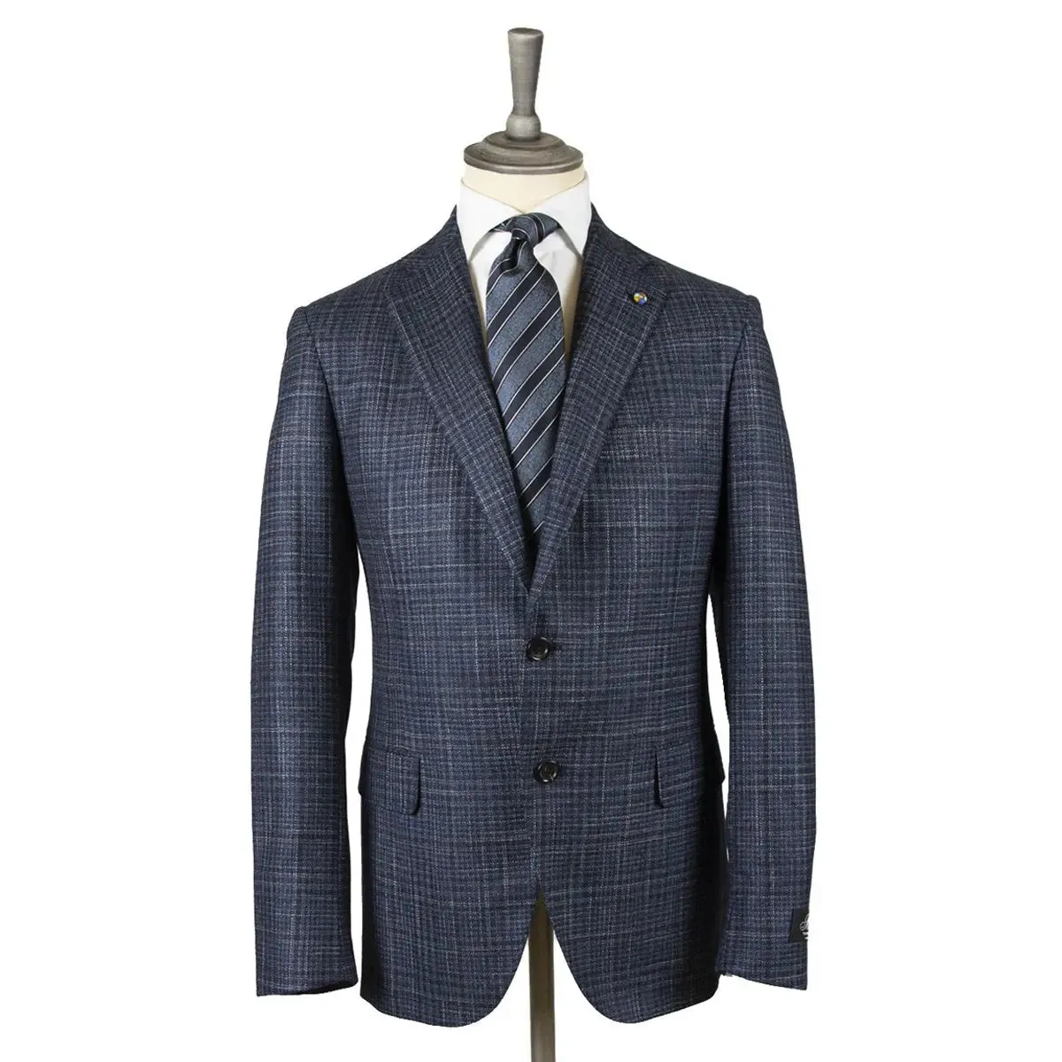 Italian Fine Navy Check Jacket