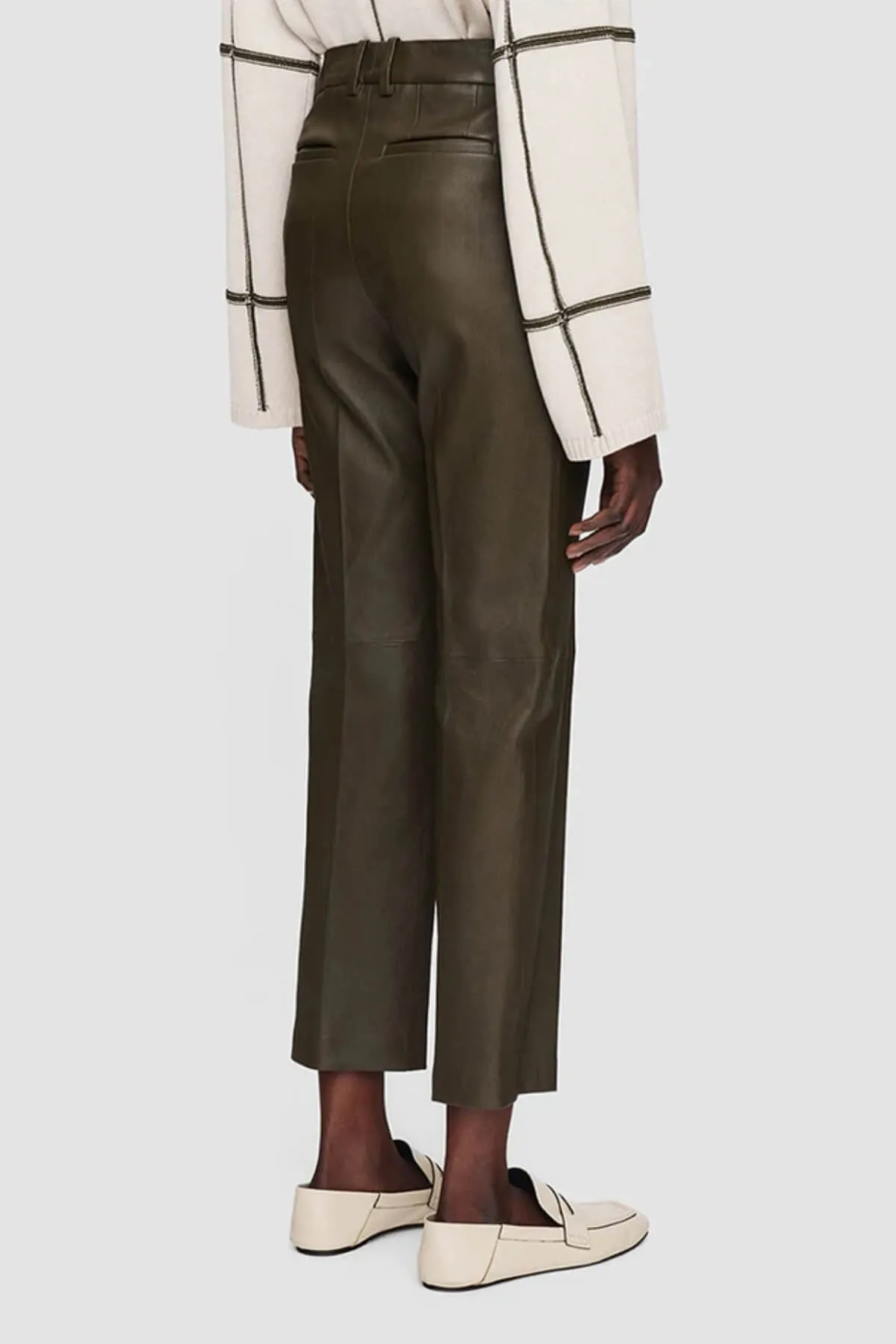 Joseph Stretch Leather Coleman Pant - Hass Avocado