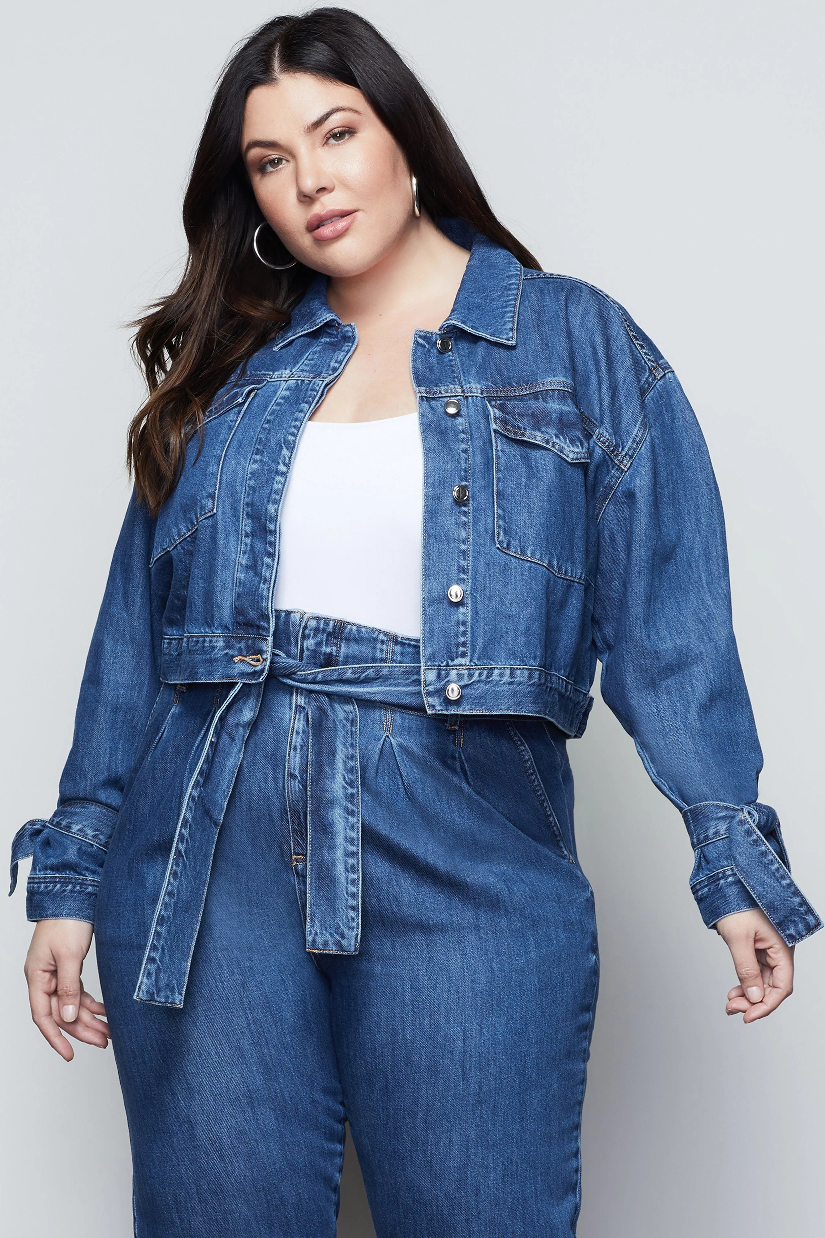 KNOTTED JEAN JACKET | BLUE472