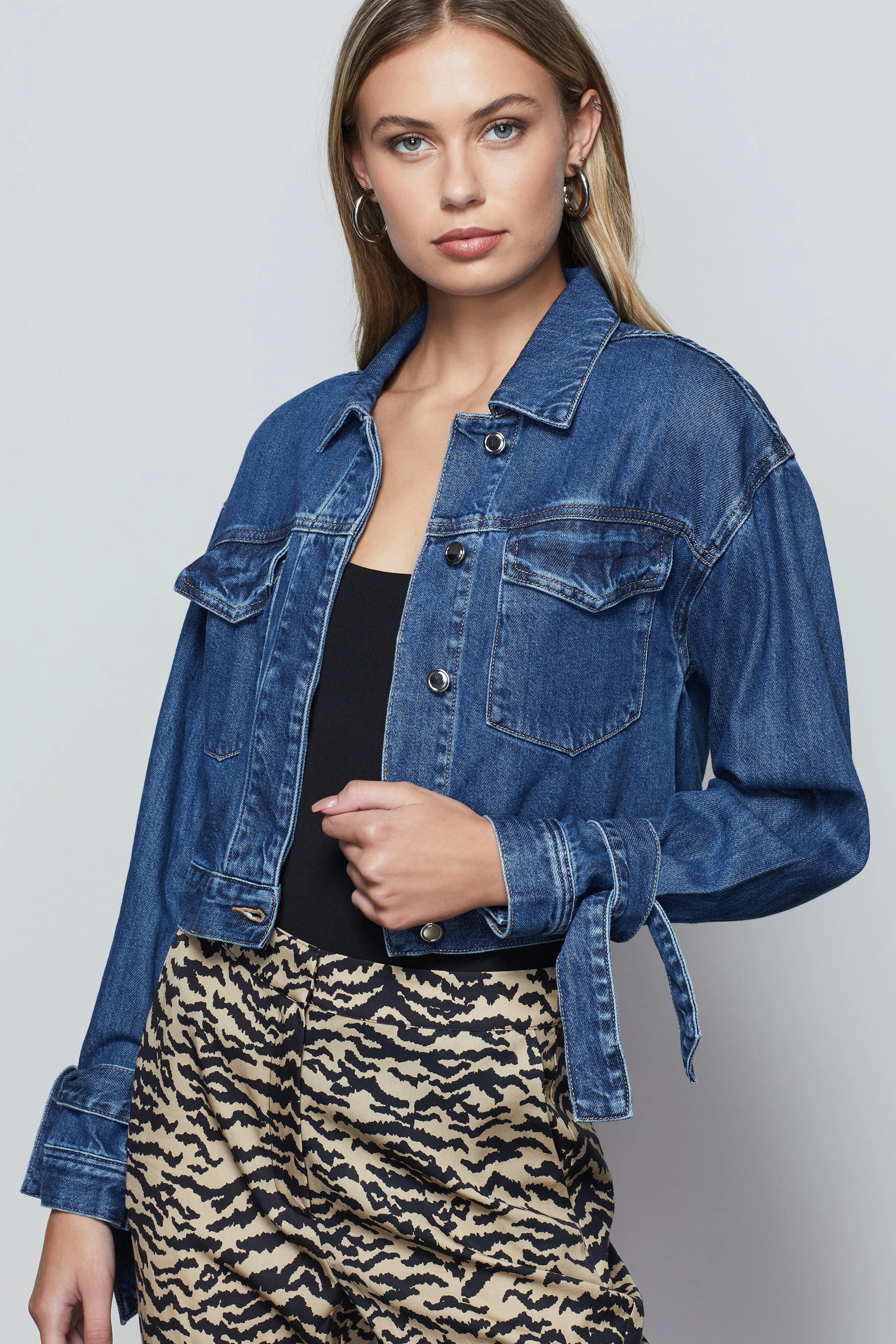 KNOTTED JEAN JACKET | BLUE472