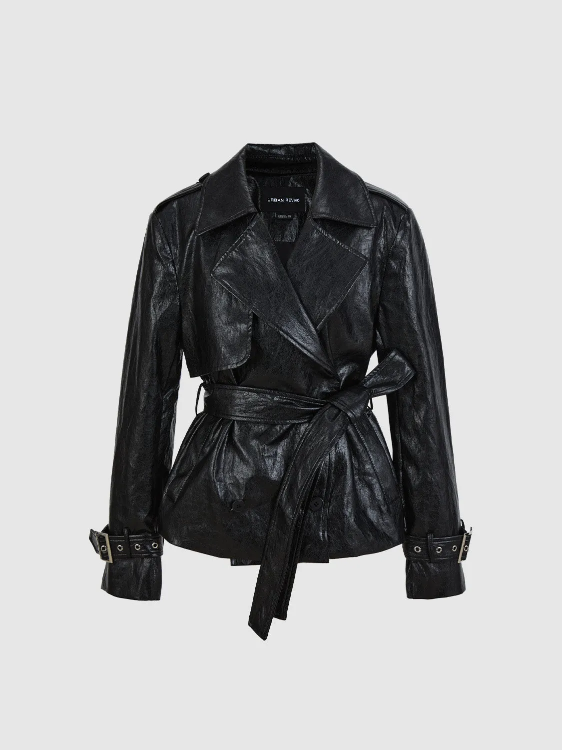 Loose Belted Leather Jackets