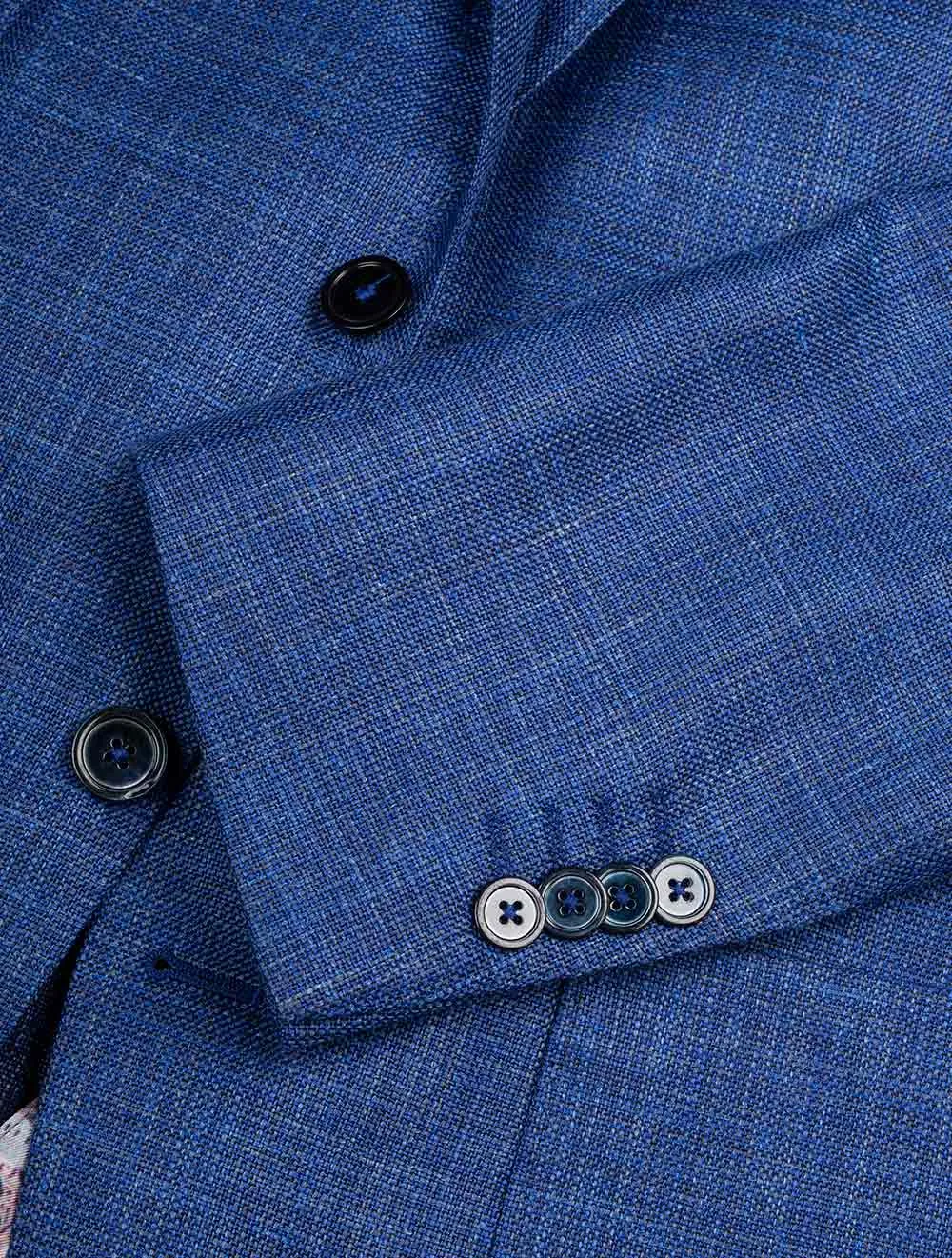 Loro Piana Wool Silk And Linen Jacket Blue