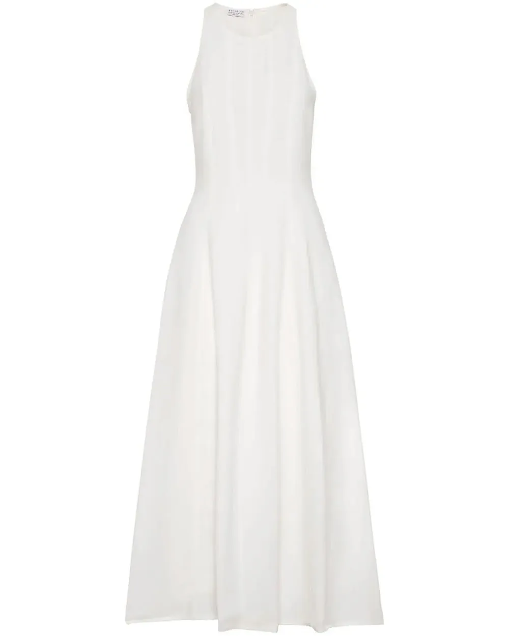 Natural Linen Structured Maxi Dress