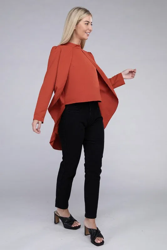 NUVI APPAREL Elegant Turtleneck Blouse