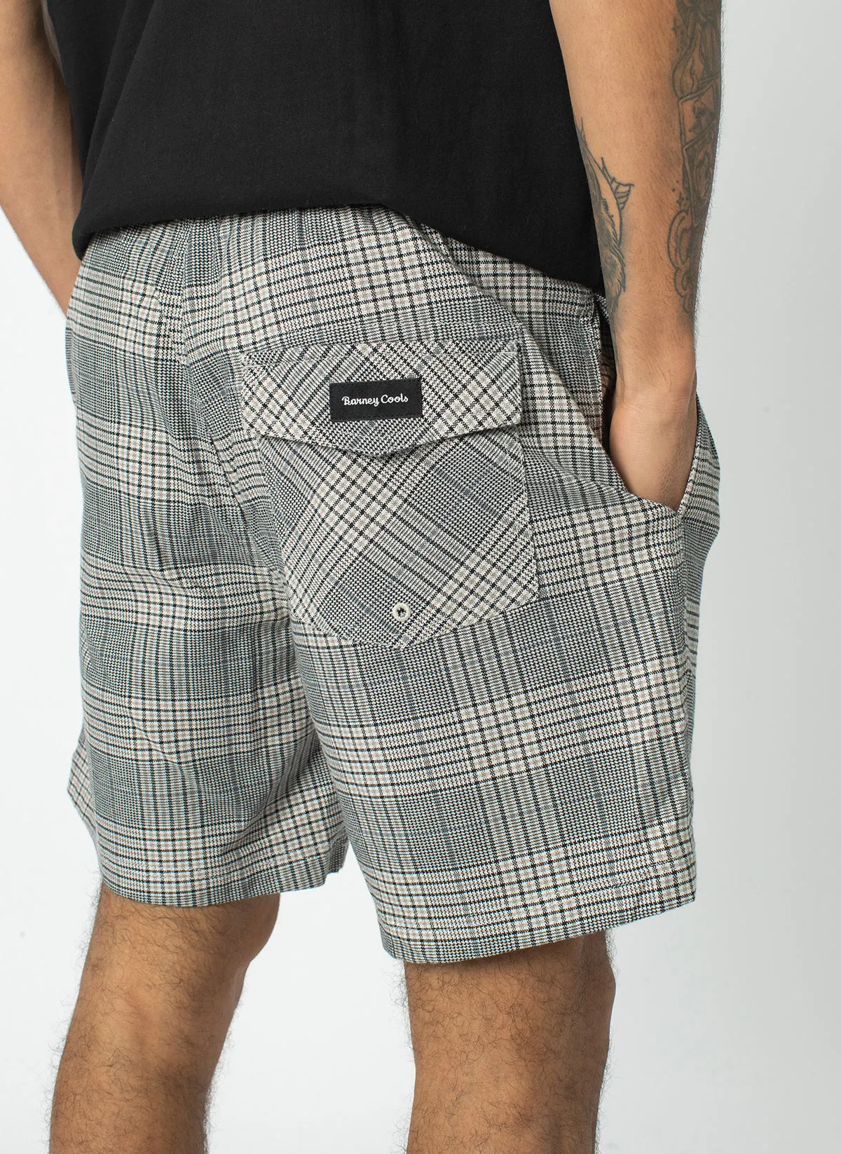 Poolside 17" Short Grey Check