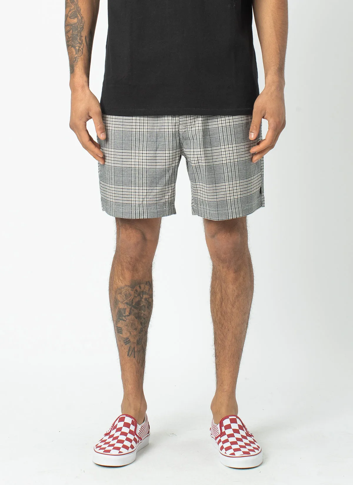 Poolside 17" Short Grey Check