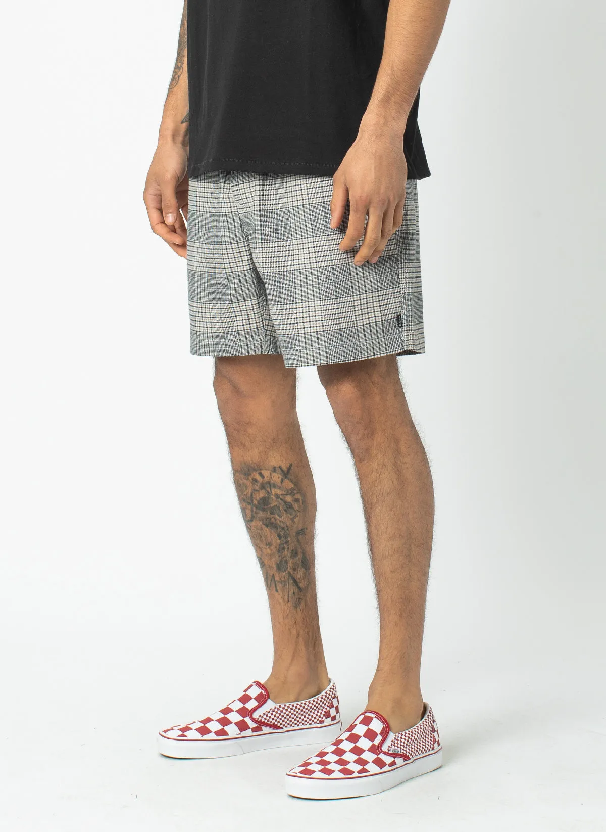 Poolside 17" Short Grey Check