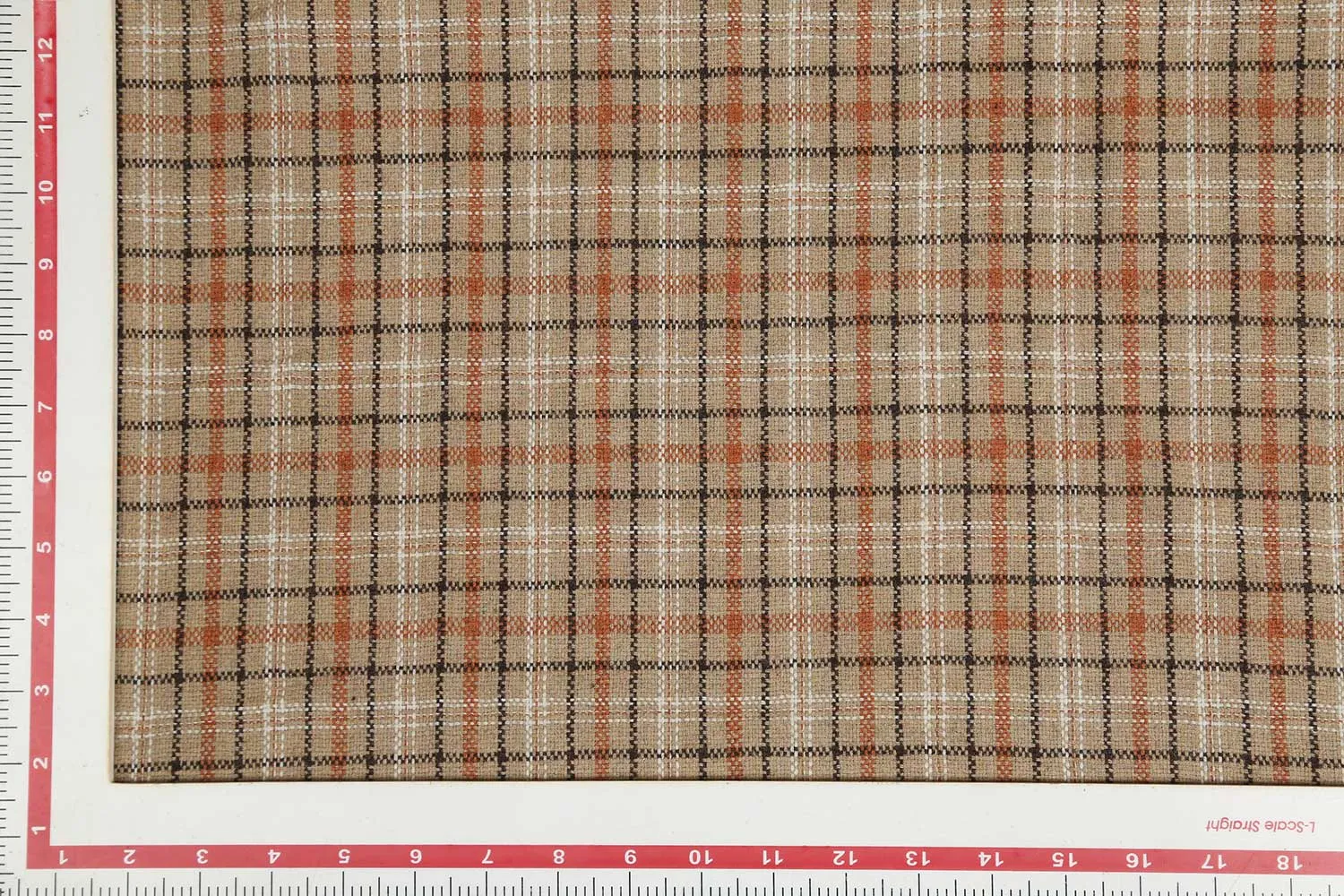 Precut of 2 Meters of Multicolor Checks Wool Tweed Fabric