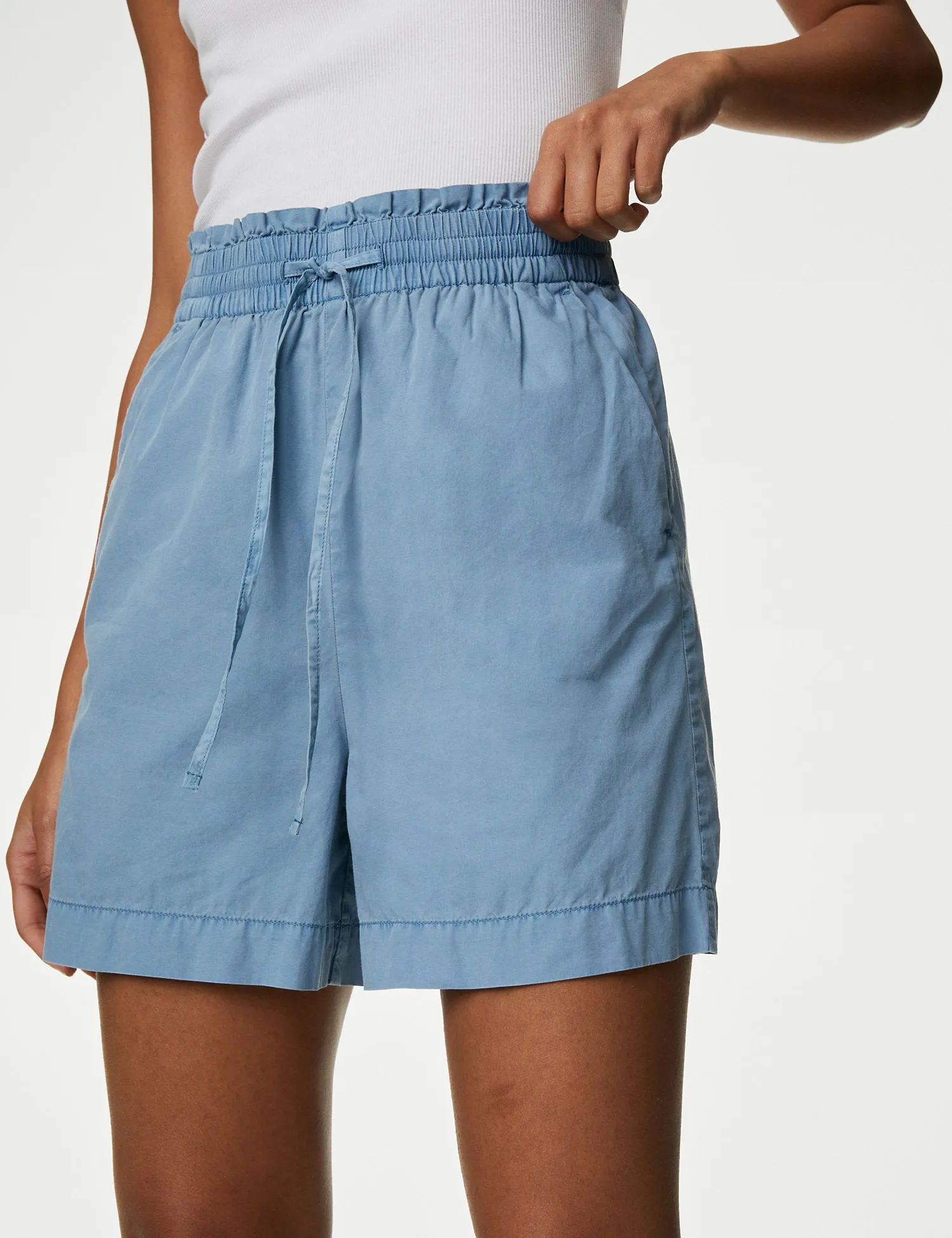 Pure Cotton High Waisted Shorts