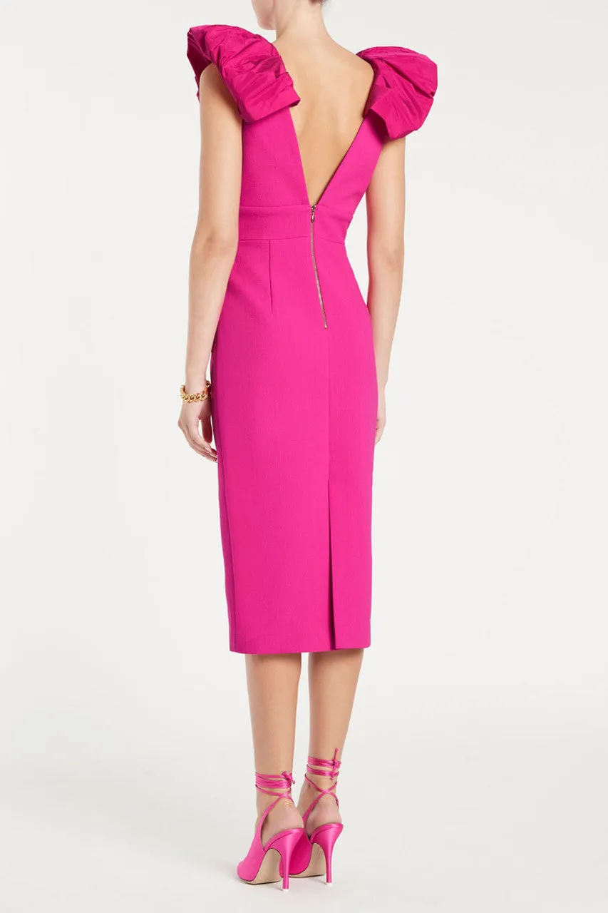 REBECCA VALLANCE Cupids Bow Midi Dress - RRP $629