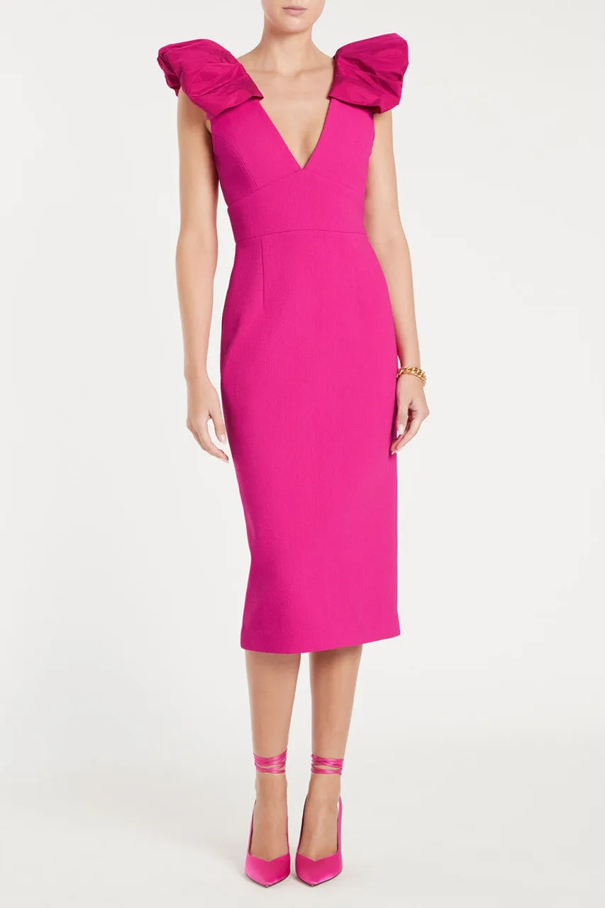 REBECCA VALLANCE Cupids Bow Midi Dress - RRP $629