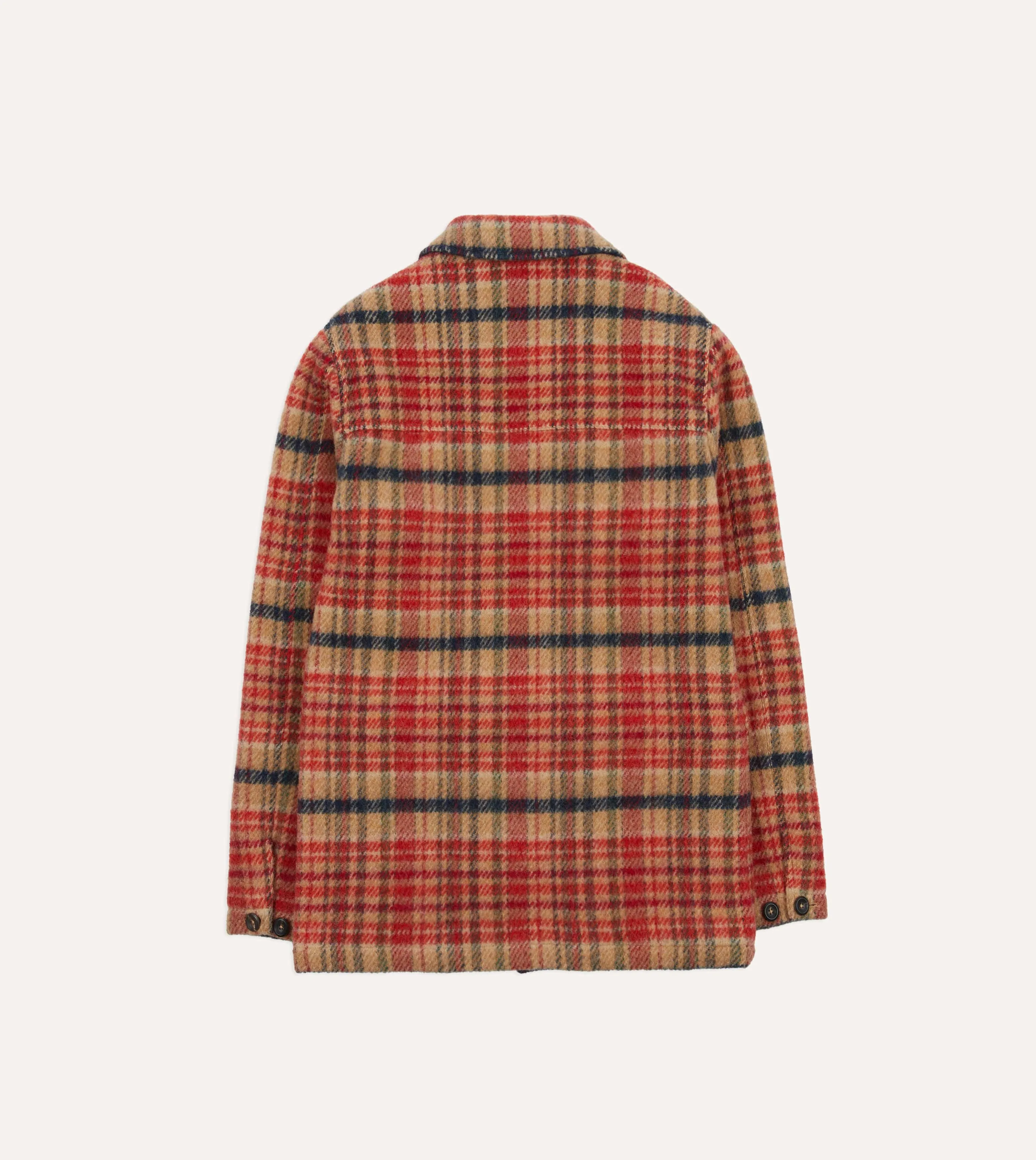 Red Check Wool Donkey Jacket