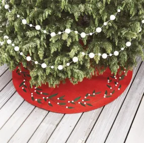 Small 34" Red Winter Berry Tree Skirt