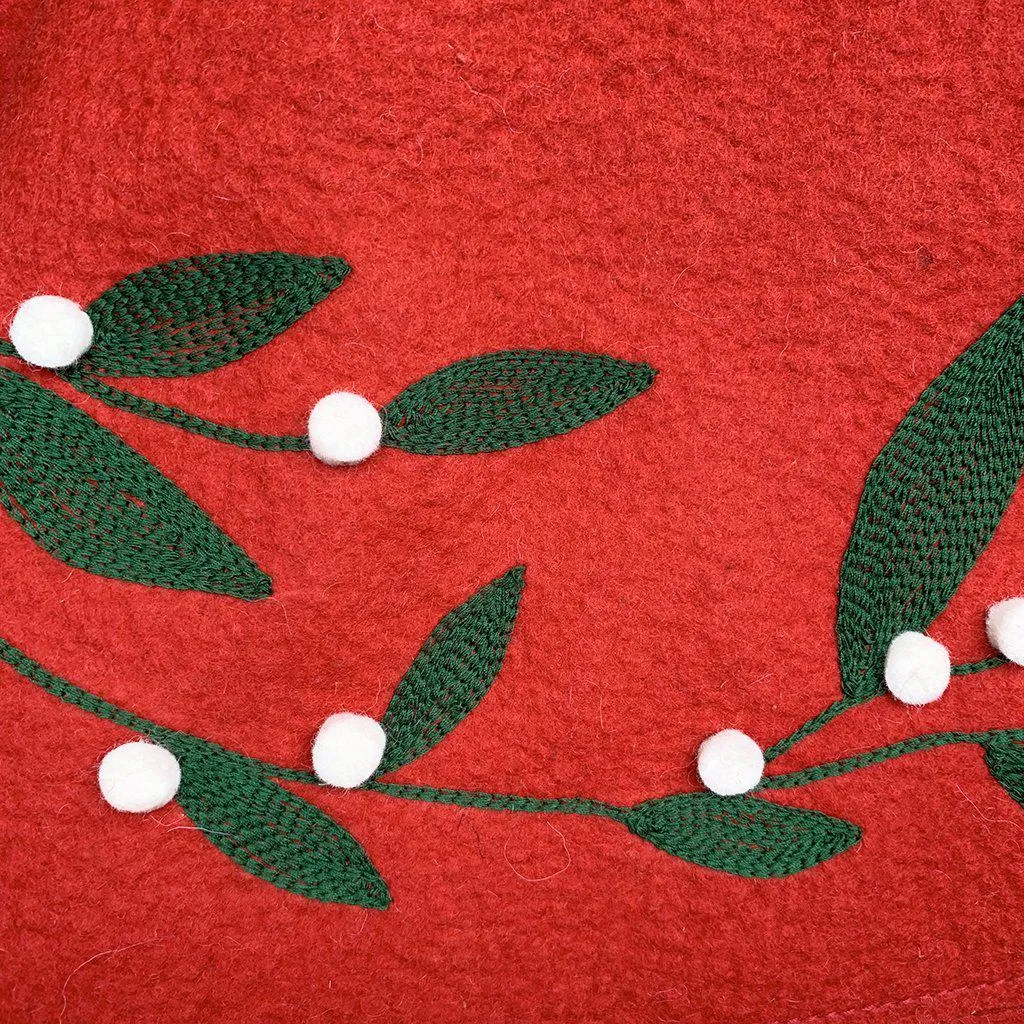 Small 34" Red Winter Berry Tree Skirt