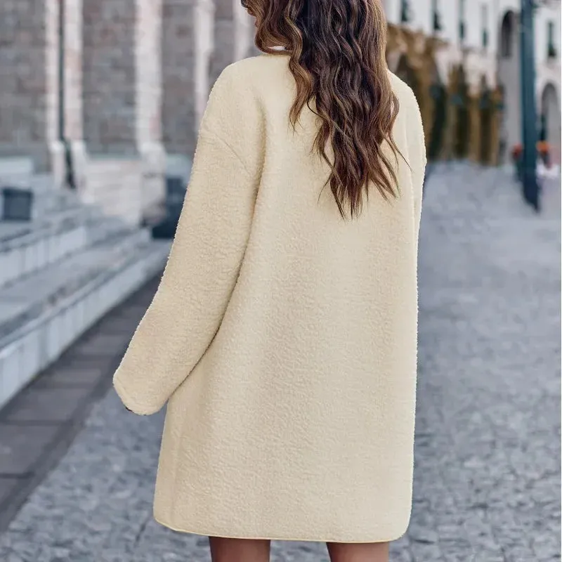 Solid Color Long Sleeve Casual Formal Autumn Winter Fashion Coats