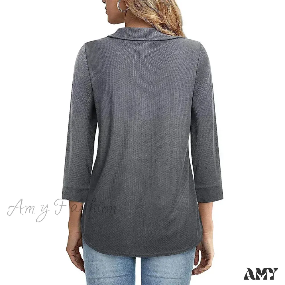 Solid Slim Oversized Elegant Youth Female Tops Blouses