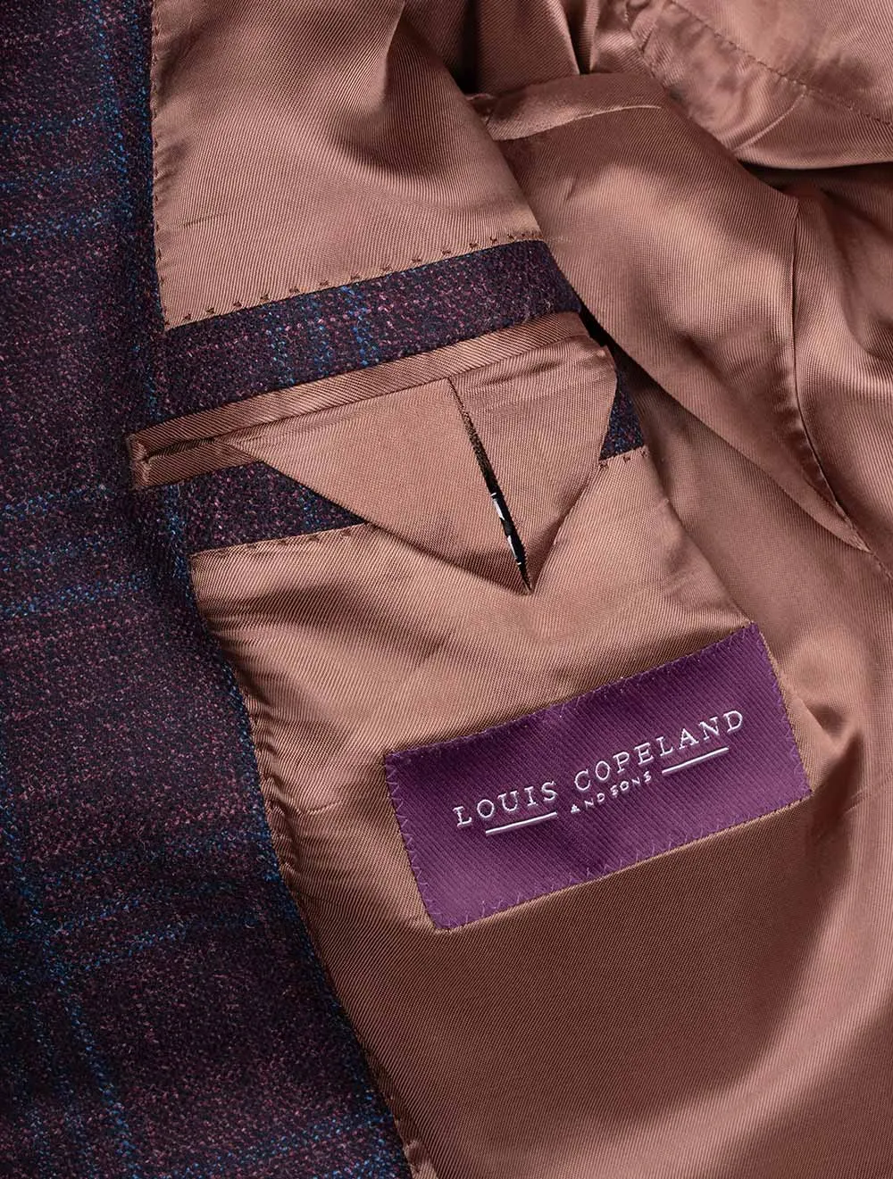 Subtle Check Jacket Burgundy