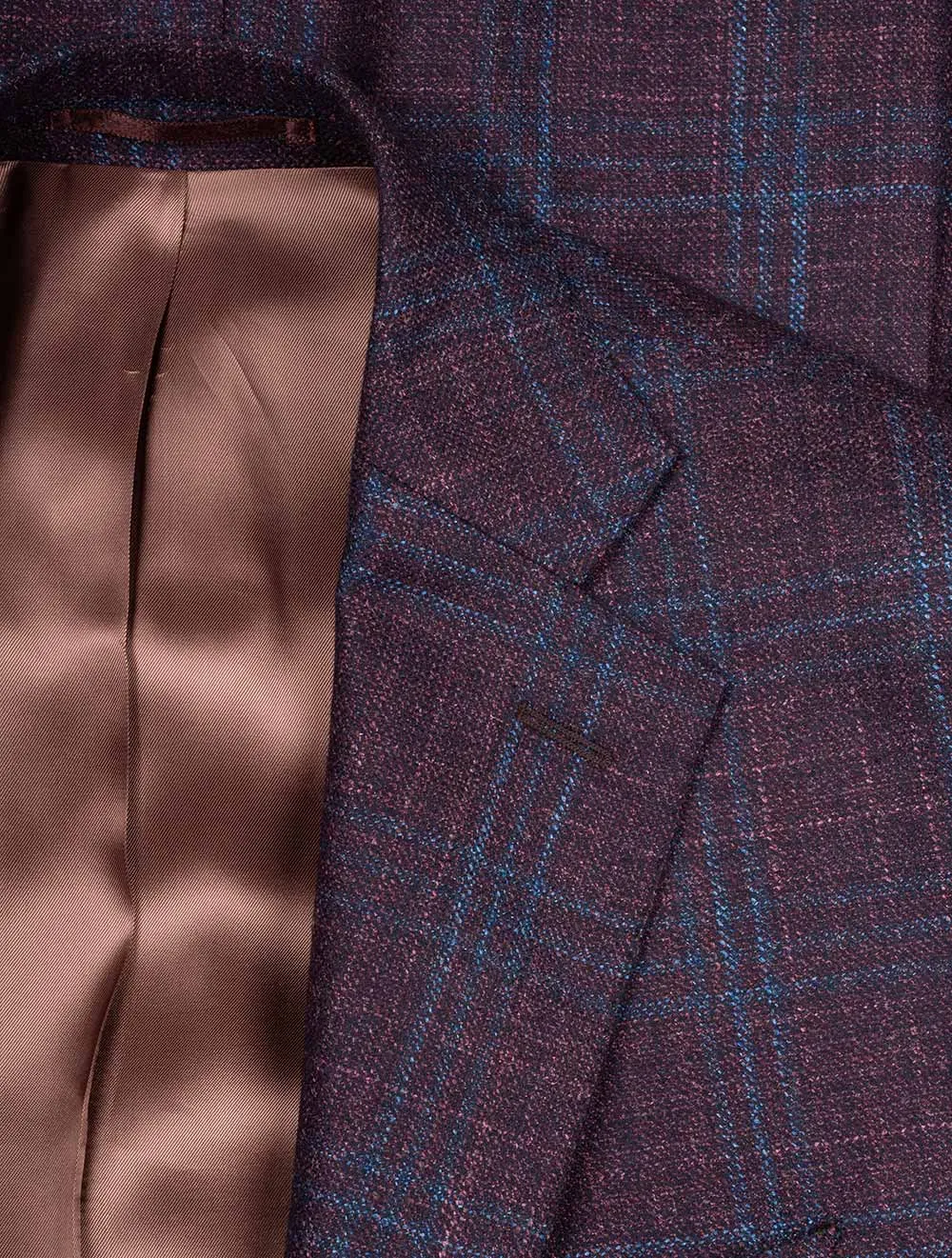 Subtle Check Jacket Burgundy