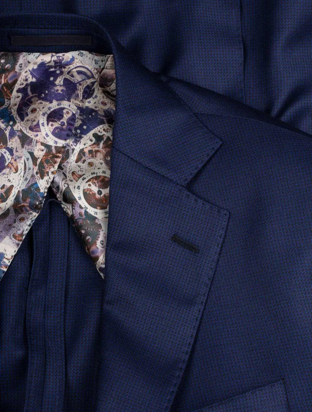 Subtle Pattern Sports Jacket Blue