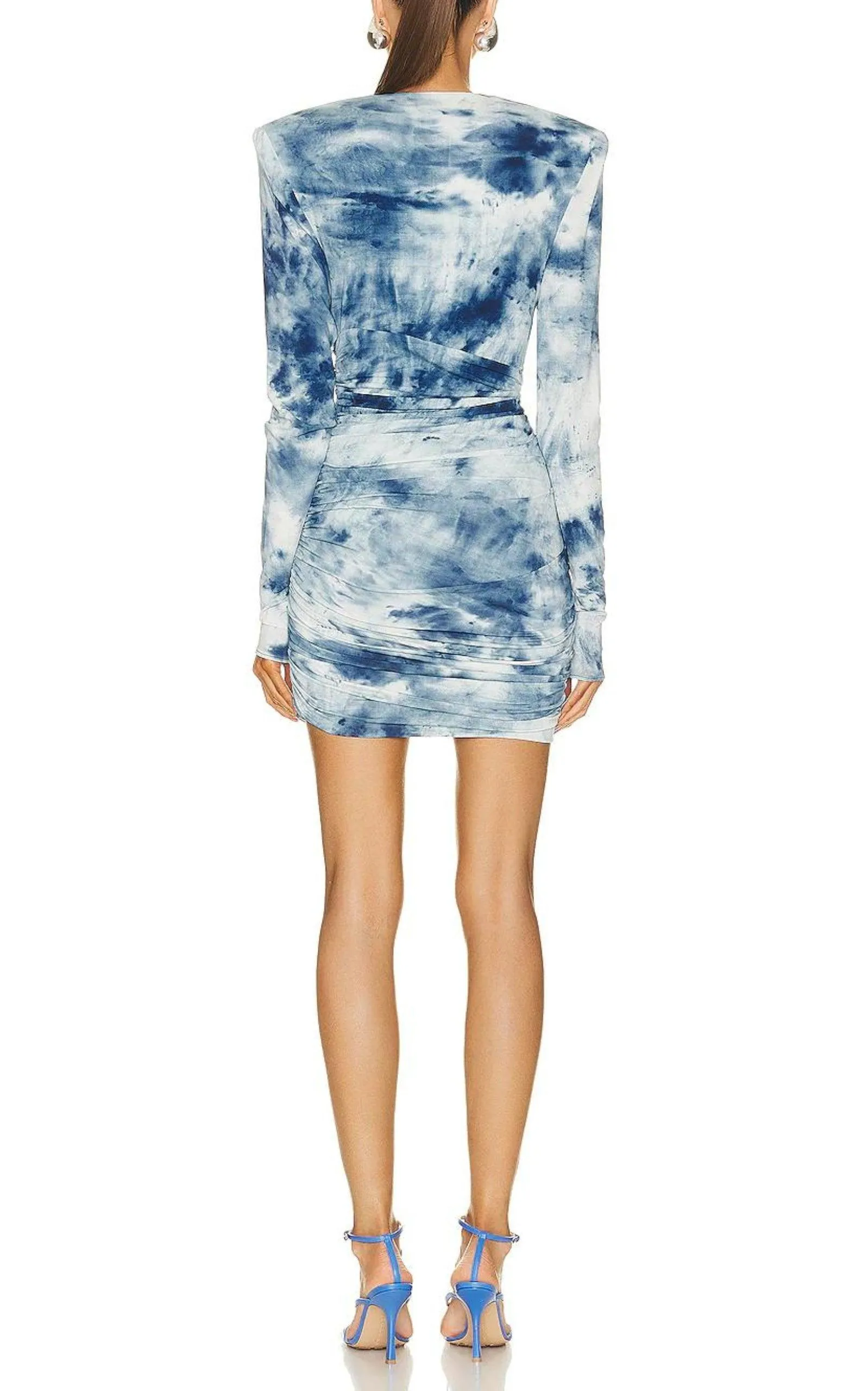 Tie-dye Print Ruched Mini Dress