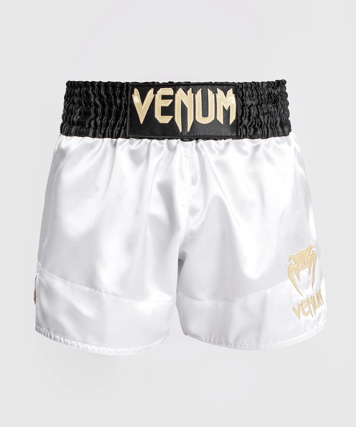 Venum Classic Muay Thai Short - White/Gold/Black