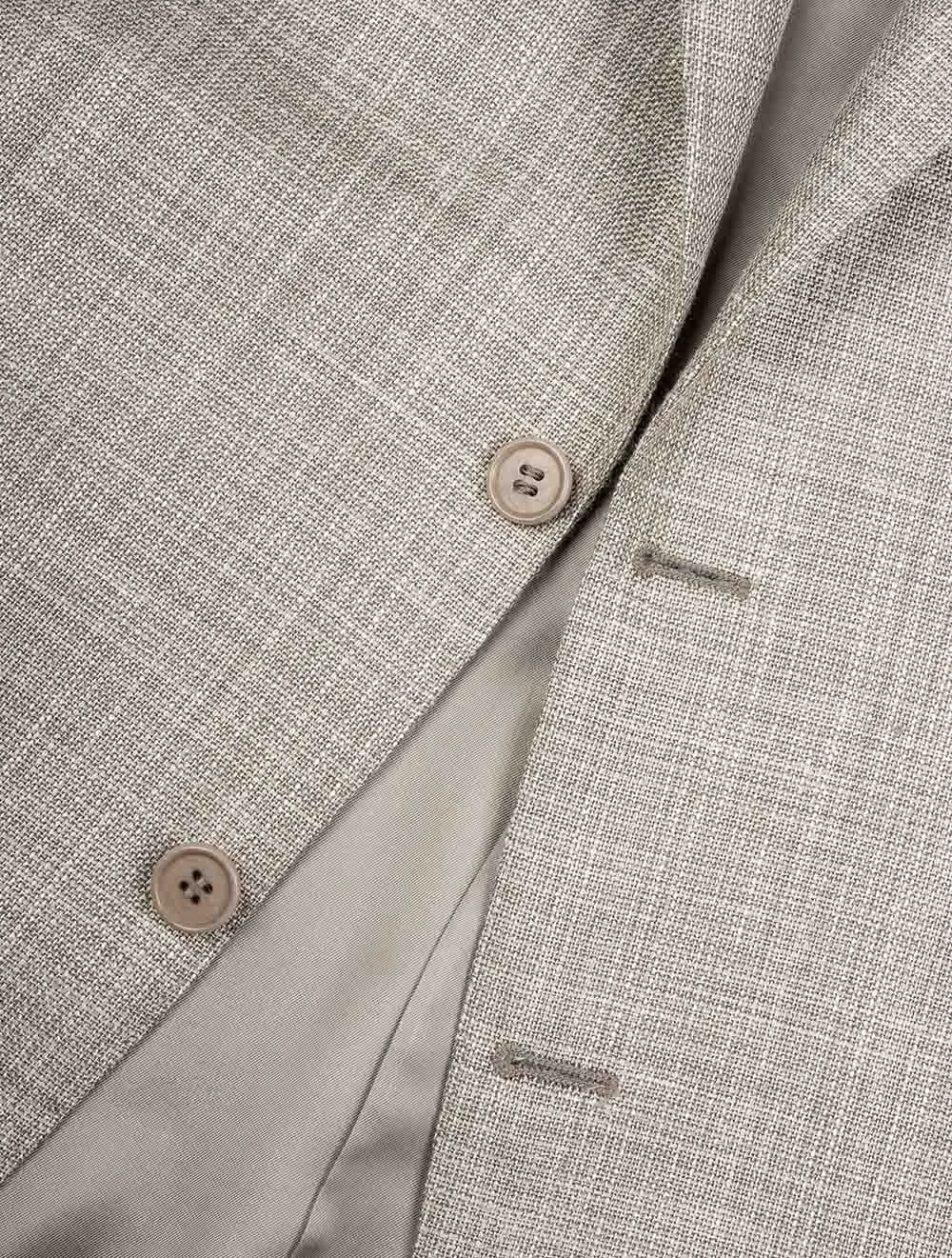 Wool Silk Linen Jacket Oatmeal