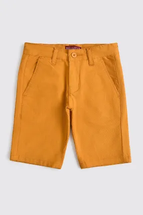 Yellow Cotton Shorts